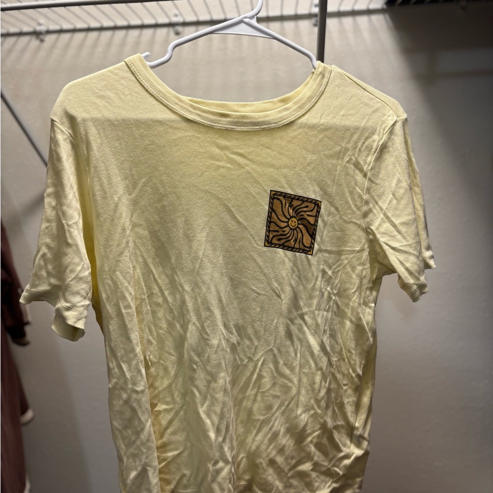 RVCA Yellow T-Shirt with Brown Graphic